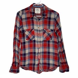 H&M Label of Graded Goods Red Flannel Shirt